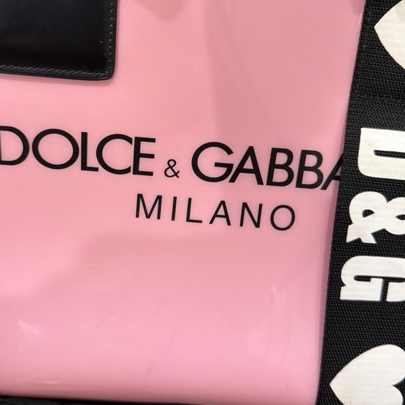 Dolce & Gabbana PVC Strap Shoppers Tote Bag Barbie pink